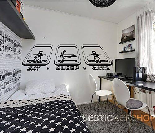 Gamer Wall Decal Gamer Decals 3D Decals Controller Decals Personalized Gamer Name decal 3d looking Gamer Room m04