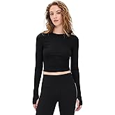 SPLITS59 Womens Louise Rib Long Sleeve Crop