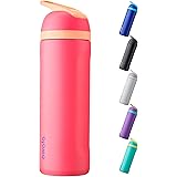 Owala Flip Insulated Stainless Steel Water Bottle with Straw for Sports and Travel, BPA-Free, 24-Ounce, Hyper Flamingo