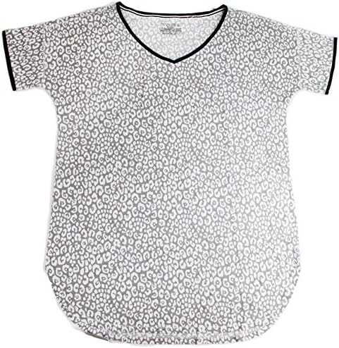 Victorias Secret Angel Sleep Tee (Extra Large, Gray leopard)