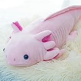 RejoyLix Axolotl Plush Toy, Soft Salamander Plush Gift for Kids and Adults - 31 Inch, Pink