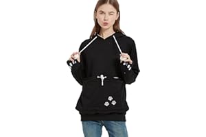 Erbacan Pet Carrier Hoodie-Cat Pouch Sweatshirt-Pullover Hoody Kitty Carrying Holder Kangaroo Breathable Unisex Hoodies