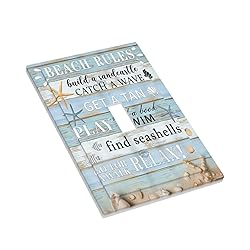 Xuejiaku Decorative Switch Plate Covers Beach Rules
