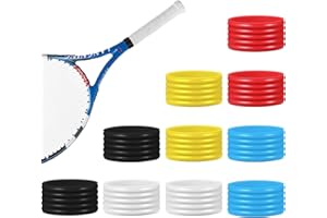 10 Pcs Tennis Grip Band, Silicone Racket Sealing Rings, Non-Slip Racquet Handle Finishing Ring, Overgrip Protector Fix Ring f