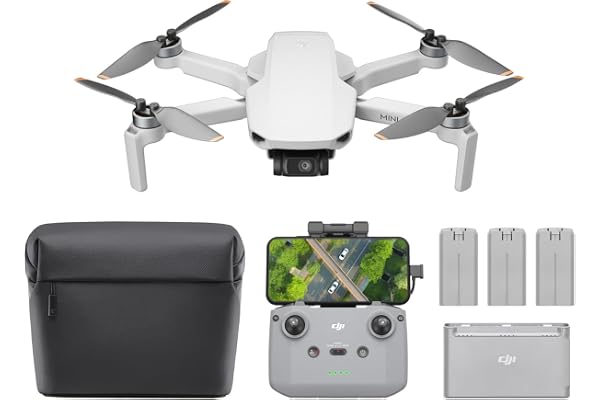 DJI Mini 4K Fly More Combo, Drone with 4K UHD Camera for Adults, Under 249 g, 3-Axis Gimbal Stabilization, 10km Video Transmi
