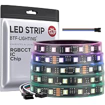 Amazon.com: BTF-LIGHTING WS2805 IC RGBCCT Tira LED de datos duales ...