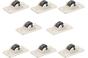 Savita 8PCS Self Adhesive Caster Sticky Plastic Wheels Small Plate Casters Single Direction No Drilling for DIY Toy Car Stora