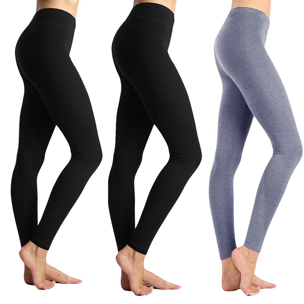 Womens High Waisted Leggings for Women-Tummy Control and Elastic Opaque Slim Pants-One/Plus Size 20+ Design