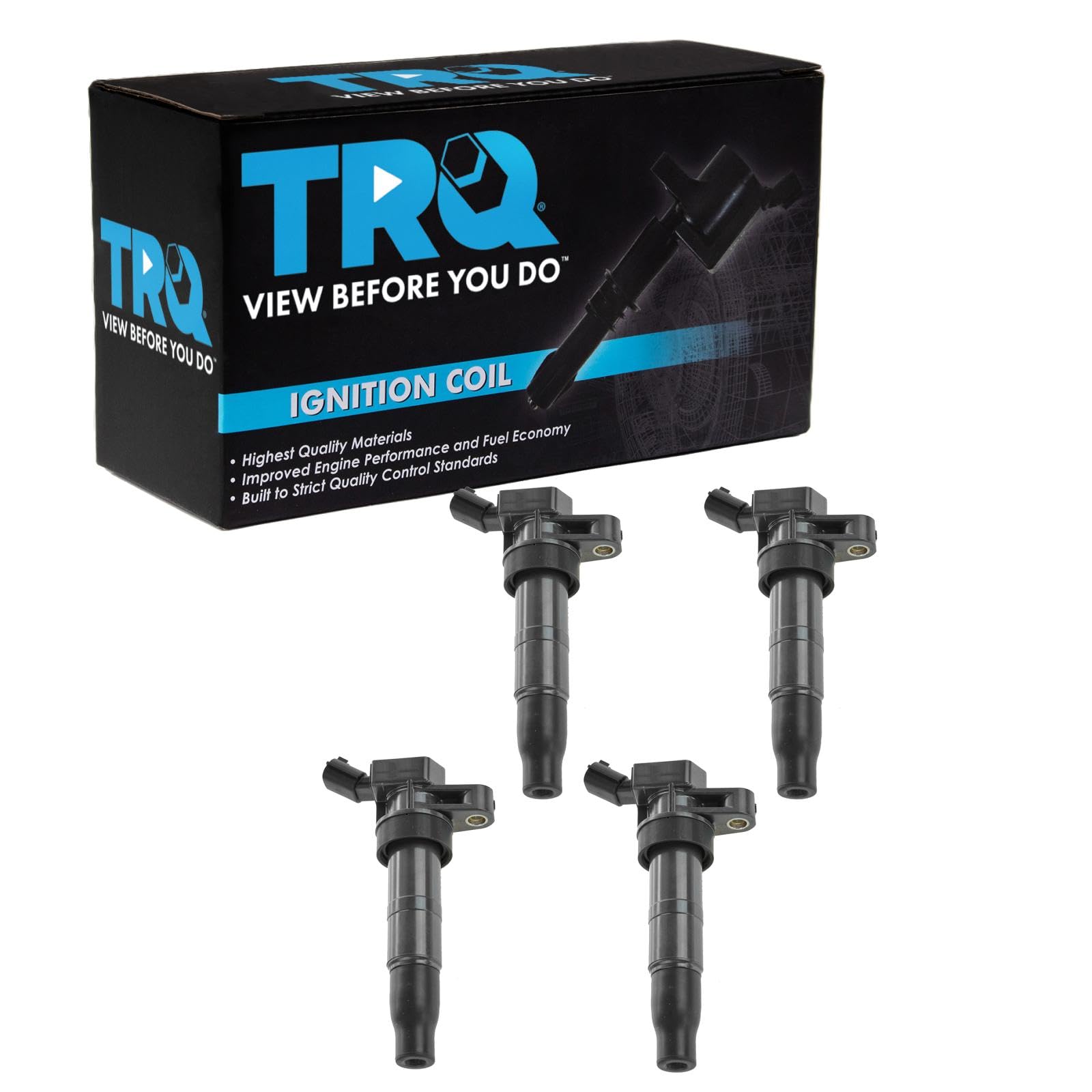 TRQ Ignition Coil Set Compatible with 08-15 Hyundai