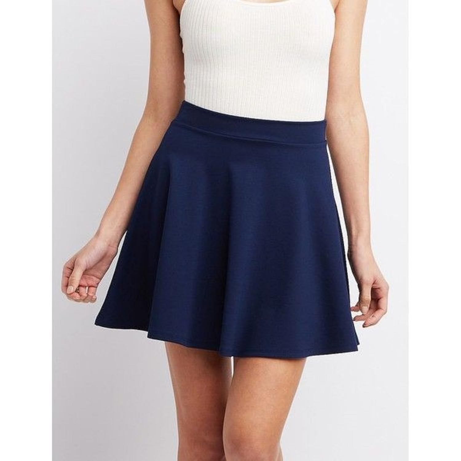 magna women's polycotton skirt (mag5, navy blue, small)