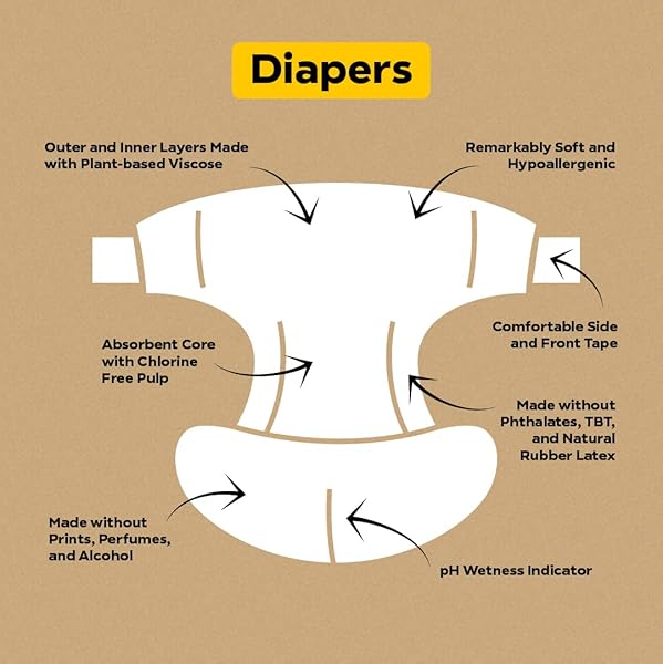 DYPER – BABY DIAPERS HYPOALLERGENIC CLOTH ALTERNATIVE DAY & OVERNIGHT PROTECTION – MADE WITH PLANT-BASED* & HONEST INGREDIENTS – SIZE 4 (24 COUNT)