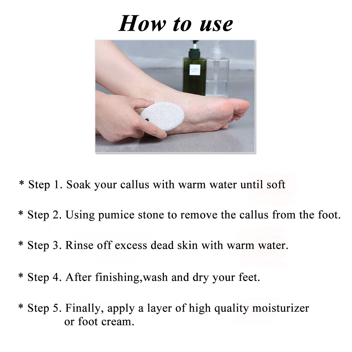 DEELING STYLE 2 Pack Foot Pumice Stone for Feet Hard Skin Callus Remover and Scrubber: Beauty