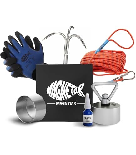 Brute Magnetics Battler 800lb Magnet Fishing Bundle- Includes 360 Degree Magnet and Threadlocker Magnetic Fishing for Salvage and Treasure Hunting in Rivers, Oceans, and Lakes: Amazon.com: Industrial & Scientific
