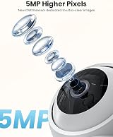 ieGeek 5MP Indoor Security Camera 2.4G/5GHz WiFi PTZ Auto-Tracking view 2