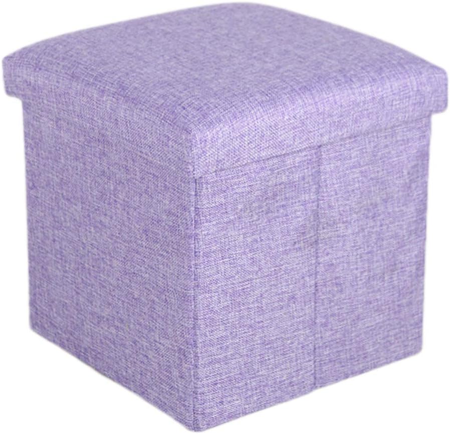 Otomano de Almacenamiento Plegable, Taburete pequeño Cubo Asiento con