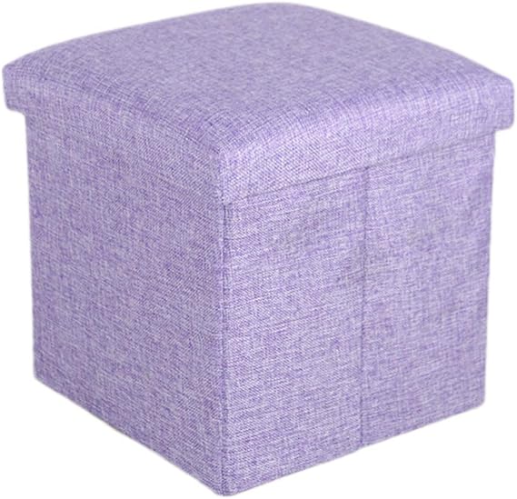 Otomano de Almacenamiento Plegable, Taburete pequeño Cubo Asiento con
