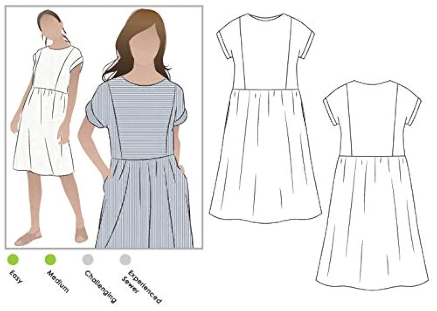 Style Arc Sewing Pattern - Lacey Dress (Sizes 04-16)