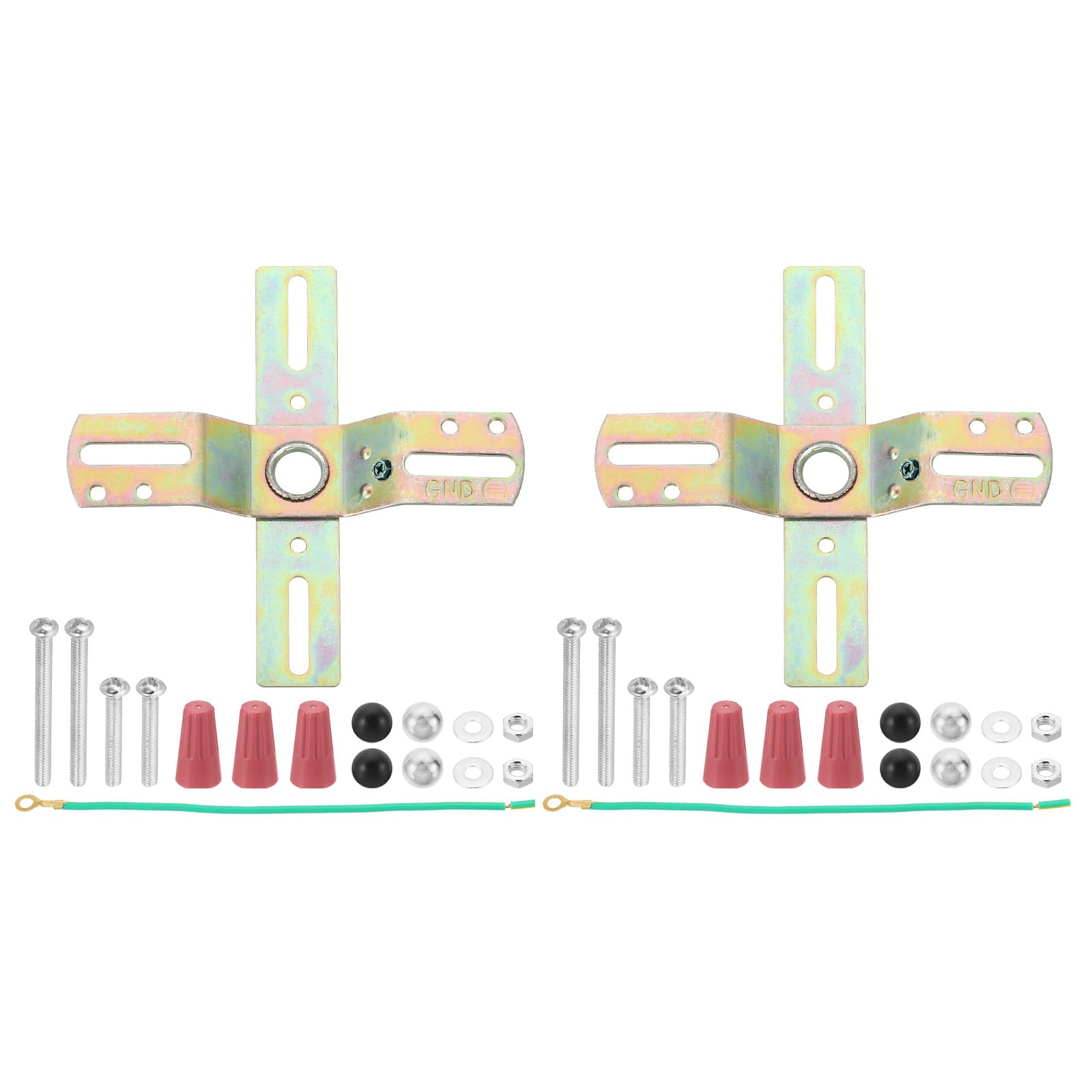 PATIKIL 4" Light Crossbar, 2 Set Carbon Steel Cross-Shaped Mounting Bracket 360 Rotation Universal Lamp Fixture with Screws for Chandelier Light