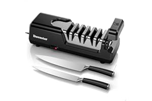Dawnstar Electric Knife Sharpener, Precise 20° Diamond Knife Sharpener for Kitchen Knives, Quick Repairing in 40 Seconds, wit