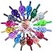 QandSweet Baby Girl Headbands with Polygonal Flower Inlay Rhinestone for Photography (16 Pack)