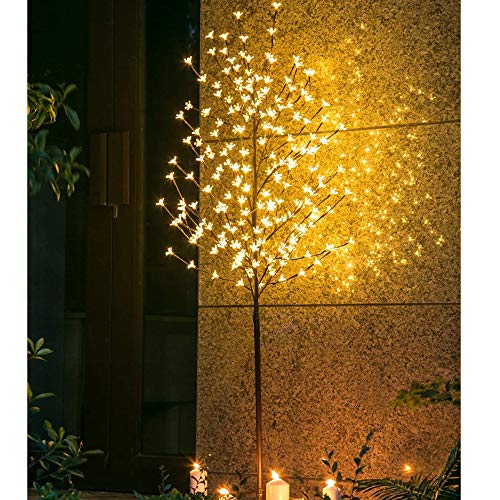 Twinkle Star 6 FT Prelit Cherry Blossom Tree with 208 LED Lights for Home Festival Party