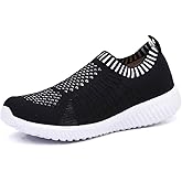 TIOSEBON Women's Athletic Walking Shoes Slip On Casual Mesh-Comfortable Tennis Workout Sneakers