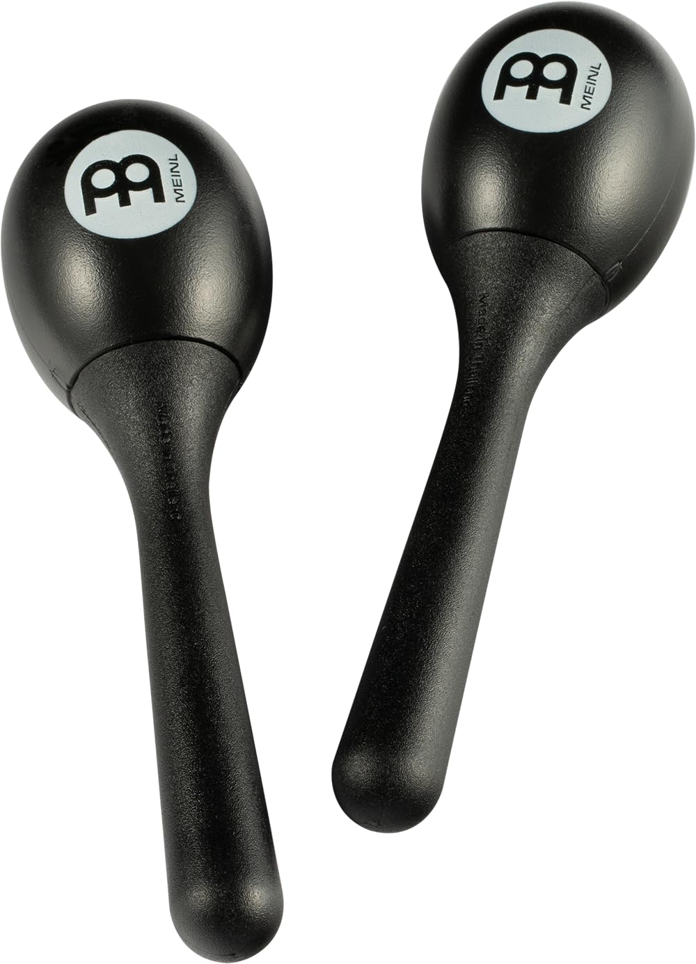Meinl Percussion Plastic Egg Maracas - 2 Musical Instruments with clear Sound - Gift Idea - Plastic, Black (PEMBK)