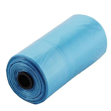 Portable Traveling Pet Scooper Poop Bag and Waste Bag for Walking Home Use (Pack of 5 Roll/Blue)