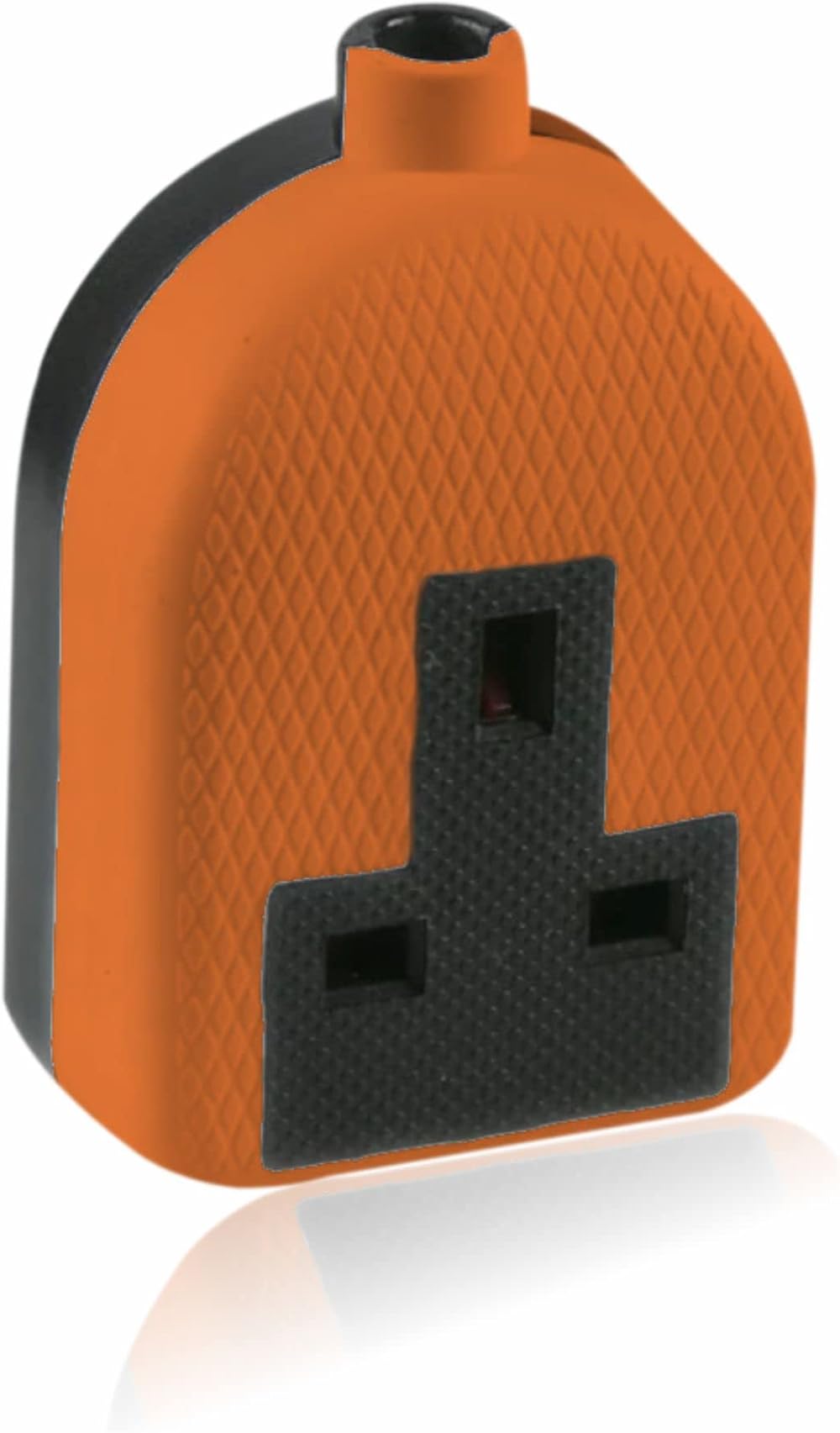 LORD C Heavy Duty 13A 1 Gang Re-Wireable Rubber Block Extension Socket Orange