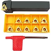 ASZLBYM 5/8" 3/4" Lathe Tool Threading Insert Turning Tool Holder SER1616H16 SER2020K16 SER2525M16 with Indexable Threading Turning Insert 16ER AG60 Cutting Insert Blade (5/8" (16 * 16mm))