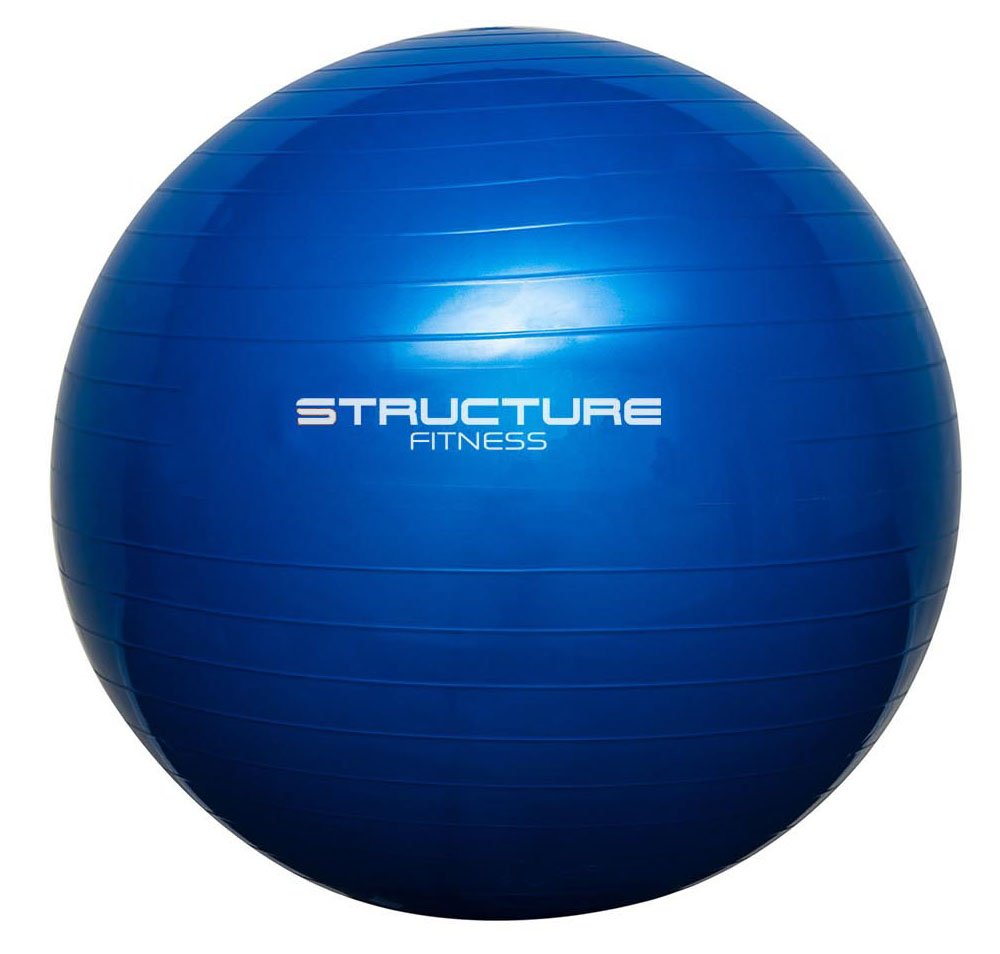 Structure Fitness Anti-Burst 65cm Exercise Gym Ball with Hand Pump (Blue)