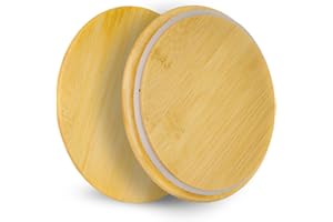 TERESRY Replacement Wooden Lids for Pyrex, Anchor Hocking Glass Containers 7201-PC*2, Bamboo Lids for Pyrex 4Cup Glass Bowls, Bowl Covers with Leakproof Silicone Gasket 2 Pack
