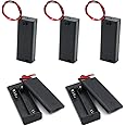2 AAA Battery Holder with ON/Off Switch and Wire Leads Case Back Cover 2X 1.5V 3 Volt Storage Box Cables Line Cord Wire Cell Charger (5-Pack)