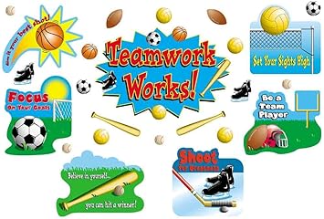 Amazon Com Teacher Created Resources Sports Teamwork Bulletin