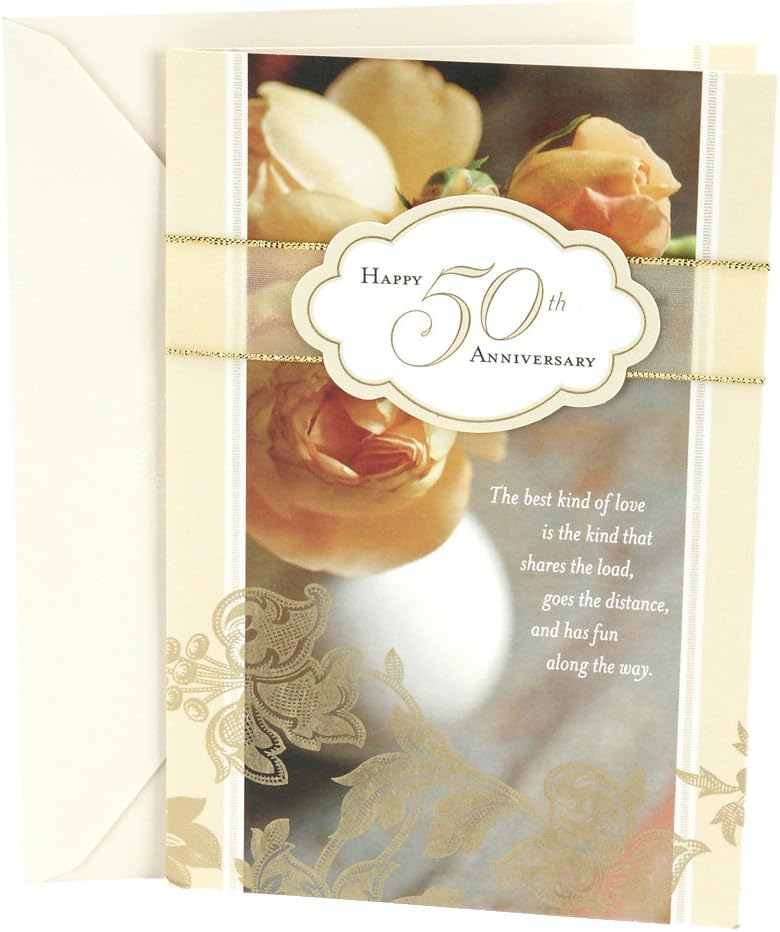 Hallmark 50th Anniversary Greeting Card (Roses) Amazon.ca Office Products