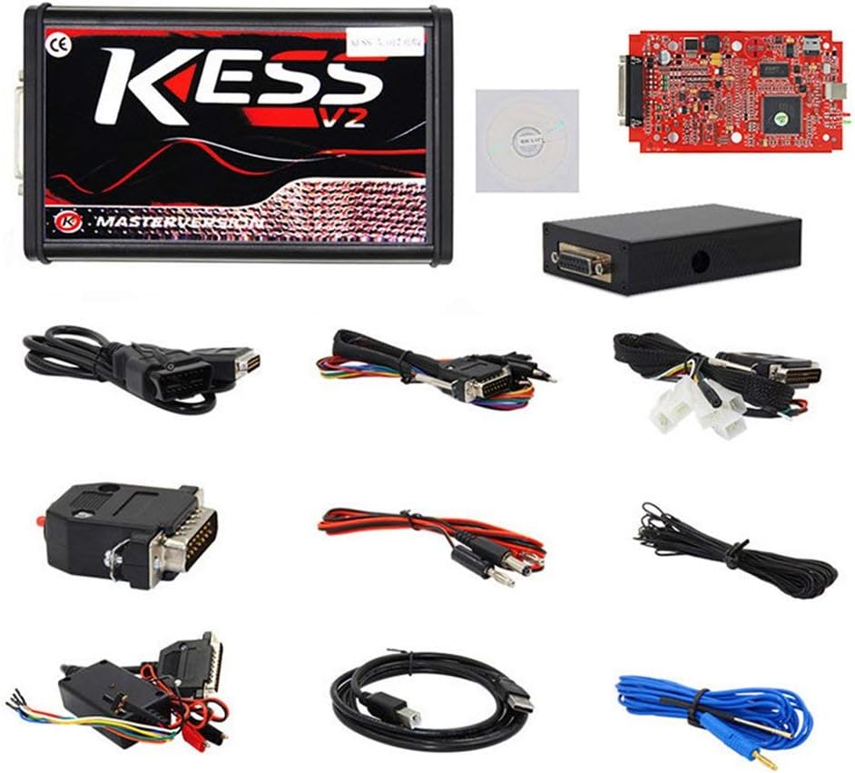 Unitedheart Red Board Kess V2 V2.47 Hardware V5.017 ECU Read and Write Power Upgrade Equipment Without Token Limit Accessories Ktag 5.017 Main Unit