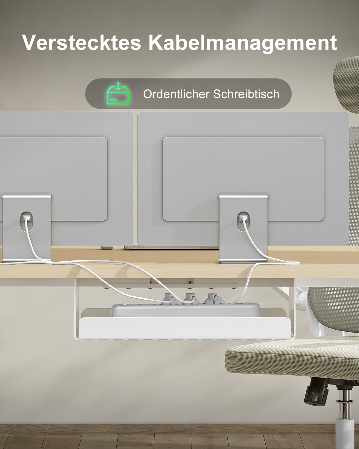 Devoko Höhenverstellbarer Schreibtisch 160x80cm mit Typ-C Ladeanschluss, Schreibtisch Höhenverstellbar Elektrisch, Mobiler Elektrisch Computertisch mit Kabel Management Tray, Eiche 6