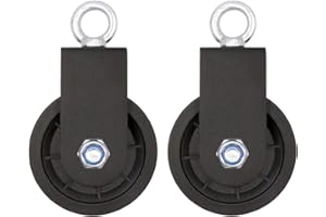 LFJ 3.54 in/90 mm Cable Pulley 360 Degree Rotation Traction Wheel for LAT Pulley System DIY Attachment Lifting Blocks,hoists,