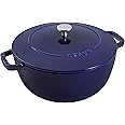 Staub Cast Iron Essential French Oven, Dutch Oven, 5-quart, serves 5-6, Made in France - Dark Blue