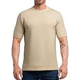 Fioboc Mens T-Shirts - Modal Short Sleeve Crew Neck Tee Plain Novelty T Shirt for Men S-4XL