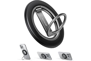 Lamicall for MagSafe Magnetic Phone Grip Stand - 2025 [Upgrade Dual-Hinge] Finger Ring Holder Phone Kickstand, Super Magnet 3