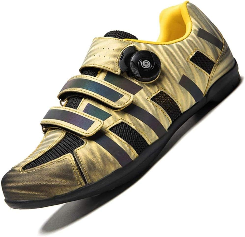 gold cycling shoes