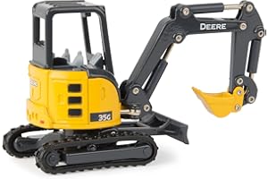 ERTL John Deere 35G Excavator - 1:50 Scale - Collectible Die-Cast Construction Toy - Excavator Toy with Functional Boom and Bucket - Free-Rolling Wheels - Ages 3 Years and Up