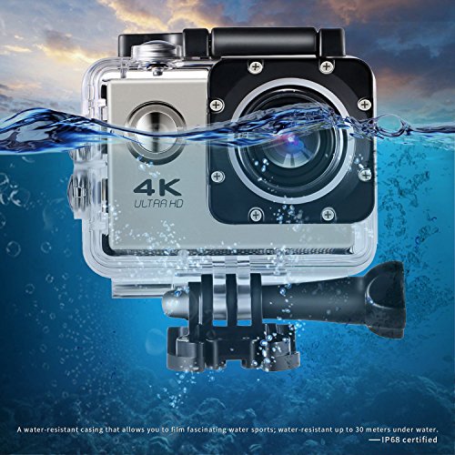 4K WIFI Sports Action Camera, Ultra HD Waterproof Cam DV Camcorder with