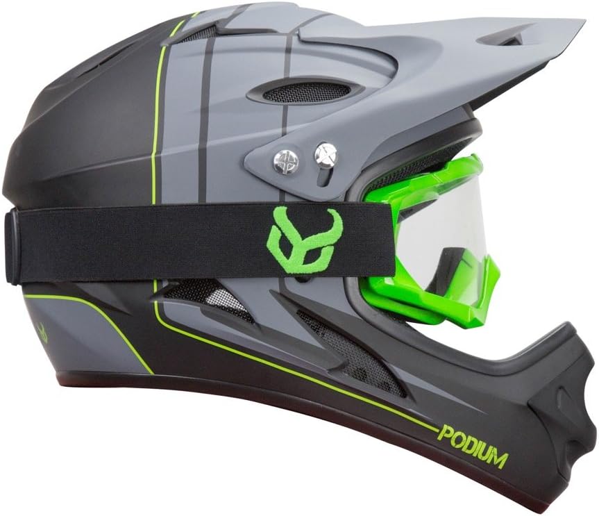 Demon Podium Full Face Mountain Bike Helmet with Green
