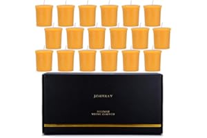JONERAY 18PCS Pure Natural Beeswax Votive Candles Bulk, Unscented Handmade Candles for Home Décor, Room, Party, Spa, Gift - 15 Hour Burn Time