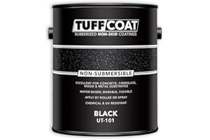 Tuff Coat UT-101 Black - 1 Gallon: Medium Texture, Non-Submersible, Water-Based, Rubberized Non-Skid Coating