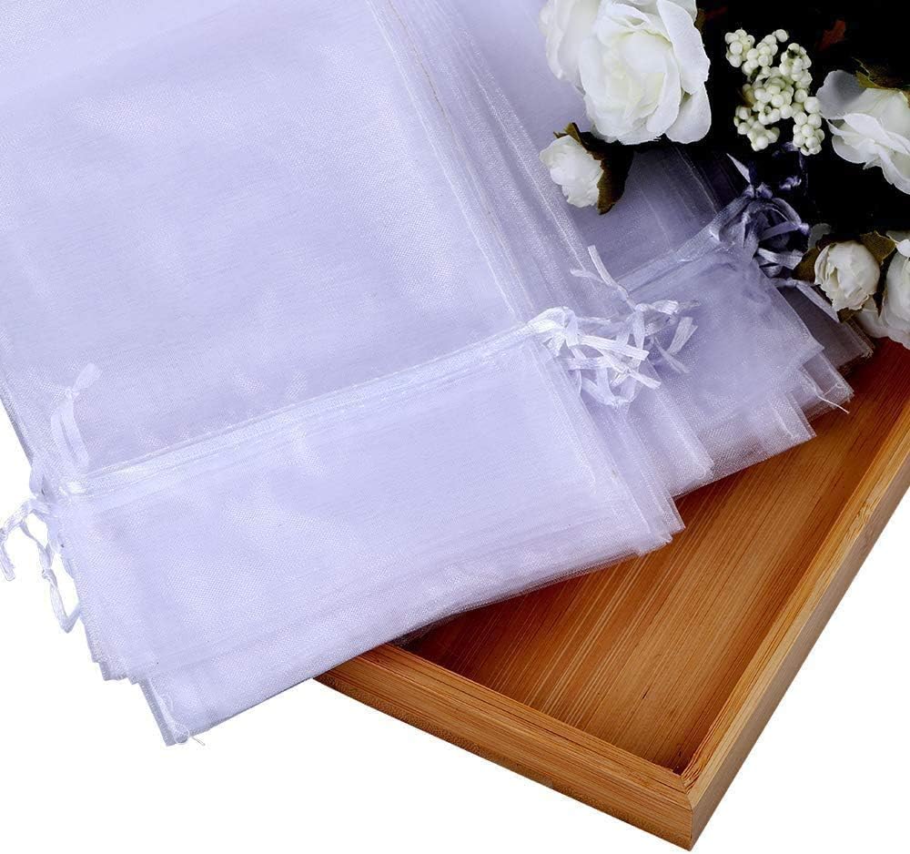 G2PLUS 30PCS White Organza Wine Bottle Bags 750ml Wine Gift Bags with Drawstring for Gift Wrapping Wine Bottles - 14 x 37CM - Image 4