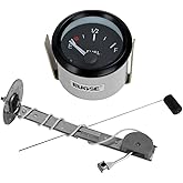 Rupse Fuel Sender Unit Boat Fuel Tank Sending Unit Fuel Water Level Sensor Stainless Steel Fuel Sender and Fuel Gauge for Boat Car Truck RV (52mm (2"))