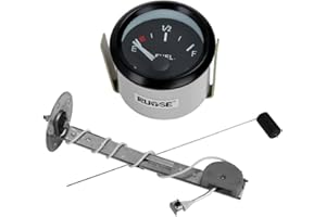 Rupse Fuel Sender Unit Boat Fuel Tank Sending Unit Fuel Water Level Sensor Stainless Steel Fuel Sender and Fuel Gauge for Boat Car Truck RV (6" (150mm)) (52mm (2"))